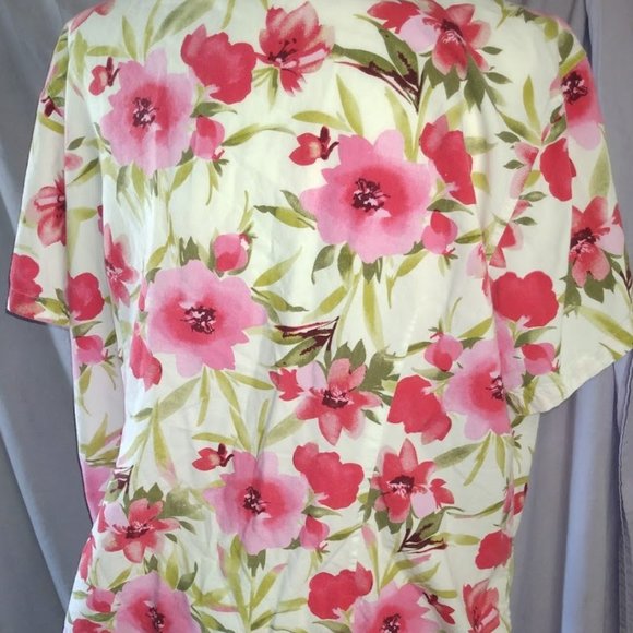 ERIKA PLUS FLORAL HAWAIIAN TROPICAL FUN PARTY PINK - Picture 6 of 7